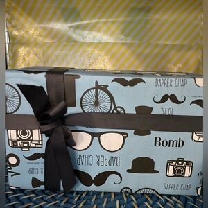 Bath Gift Set. Wrapped and ready to give as a gift.